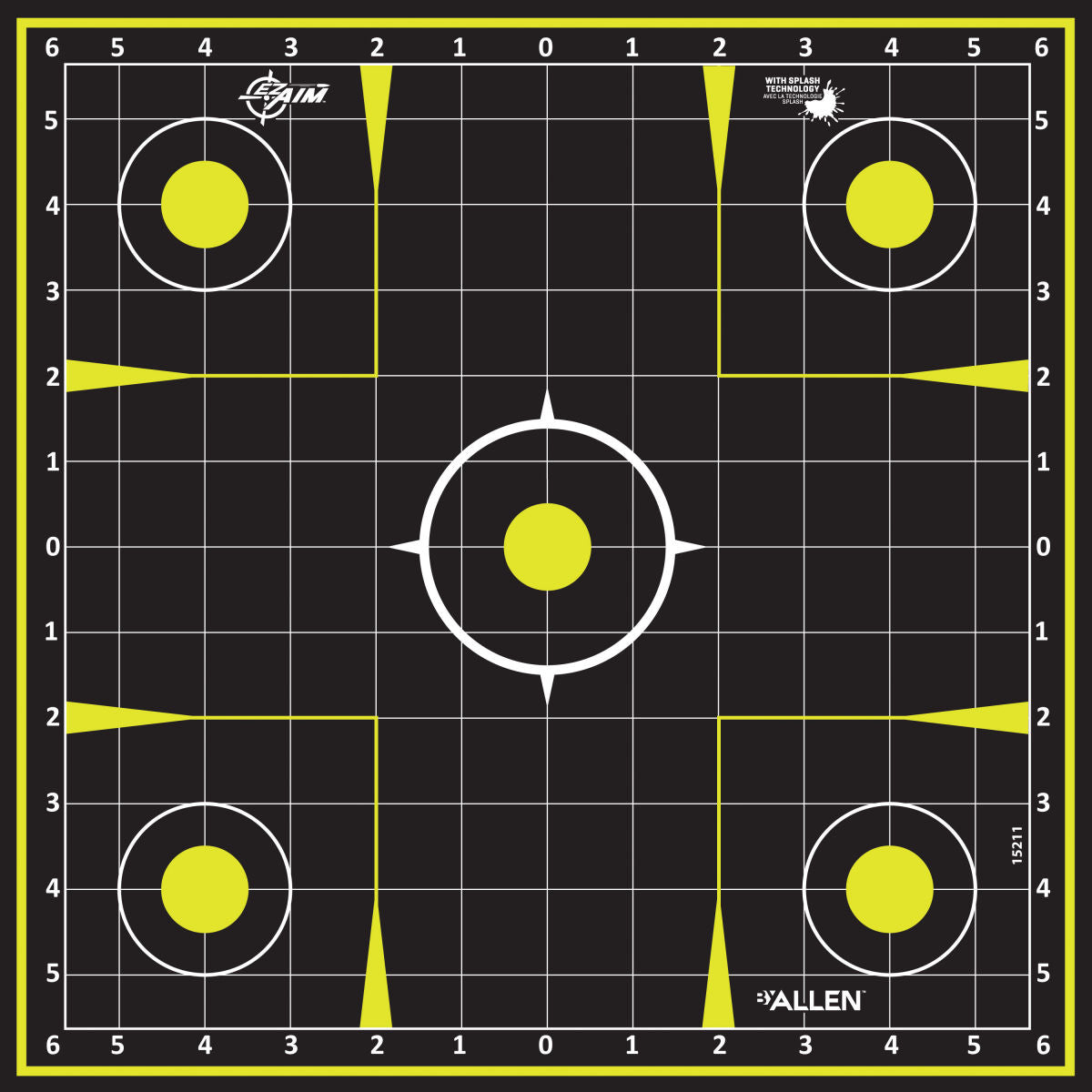 Allen Sight-In Grid Zielscheiben 12x12 12er Pack Raster
