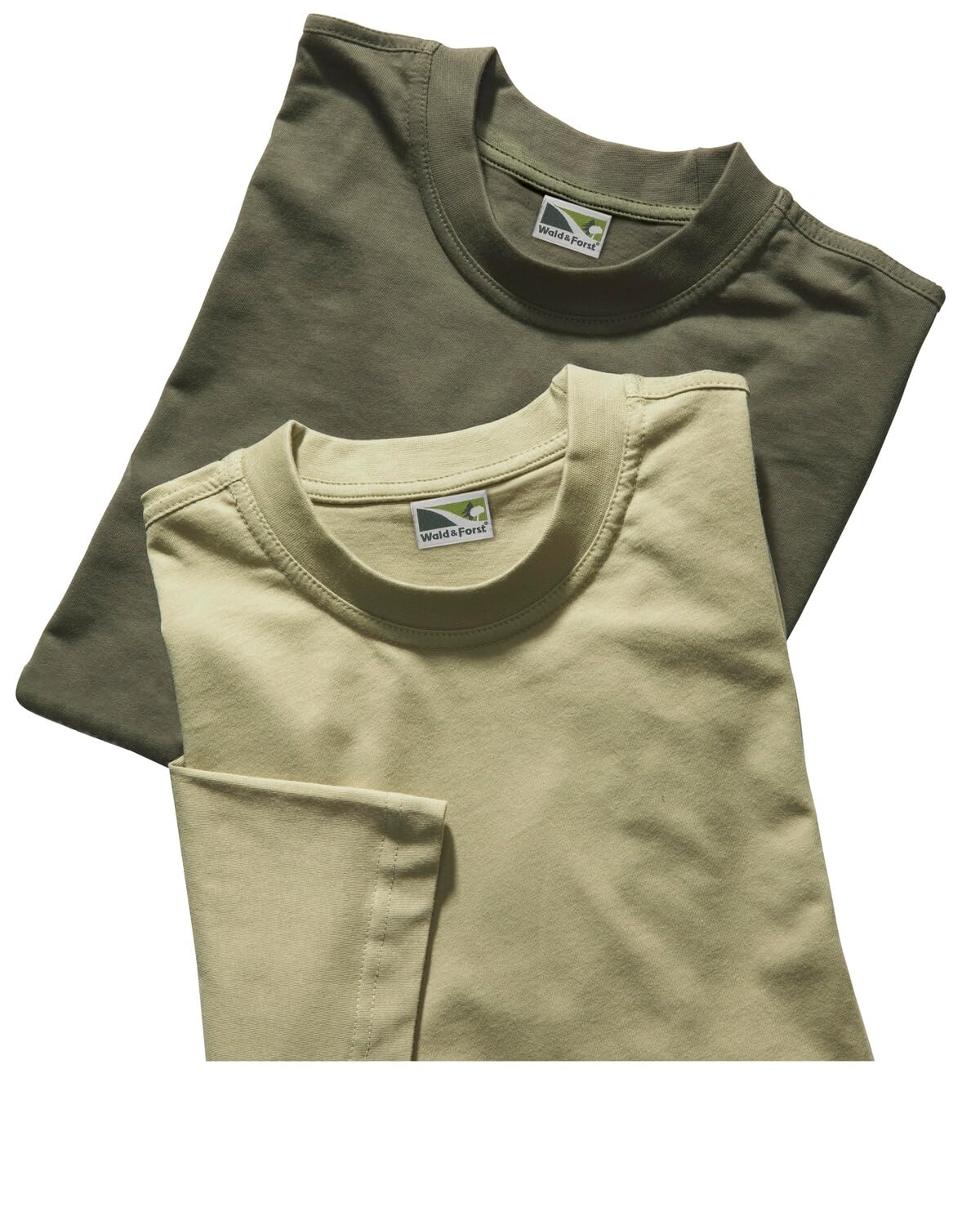 Wald & Forst T-Shirts 2er-Pack Oliv Baumwolle 155 g