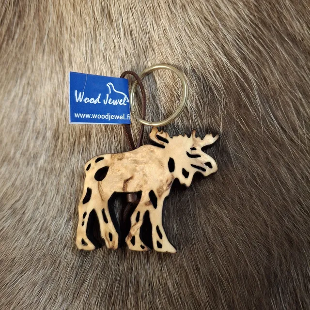 Wood Jewel 329 Schlüsselanhänger Elch Maserbirke
