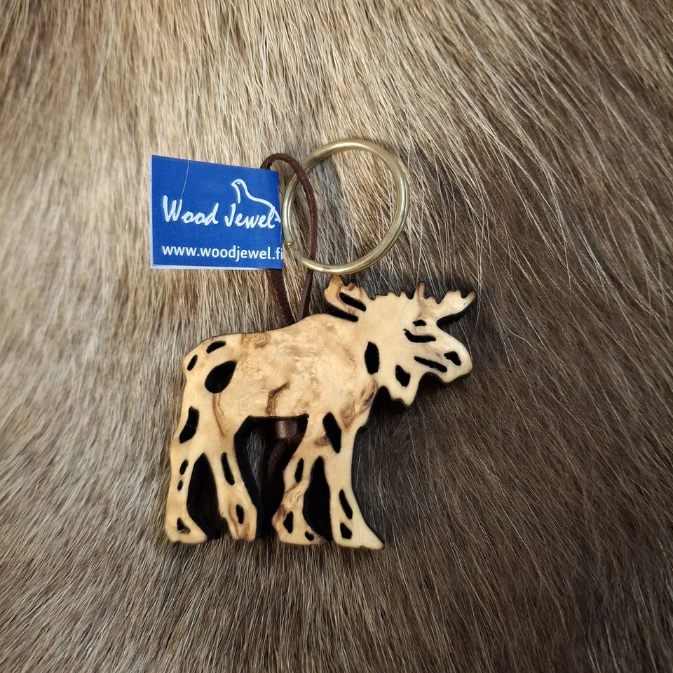 Wood Jewel 329 Schlüsselanhänger Elch Maserbirke