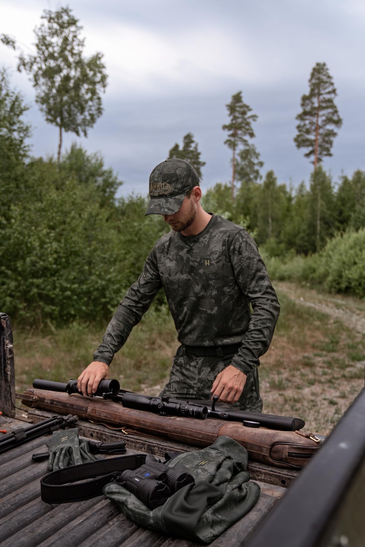 Härkila Noctyx Camo L/S T-Shirt Langarm Tarn