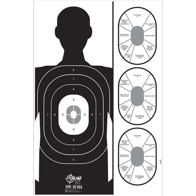 Allen EZ Aim Handgun Trainer Schießscheibe Weiß 58x89 cm