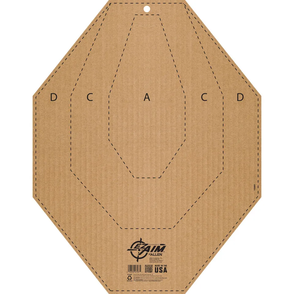 Allen EZ Aim IPSC CL USPSA Schießscheibe 35x56 cm Tan