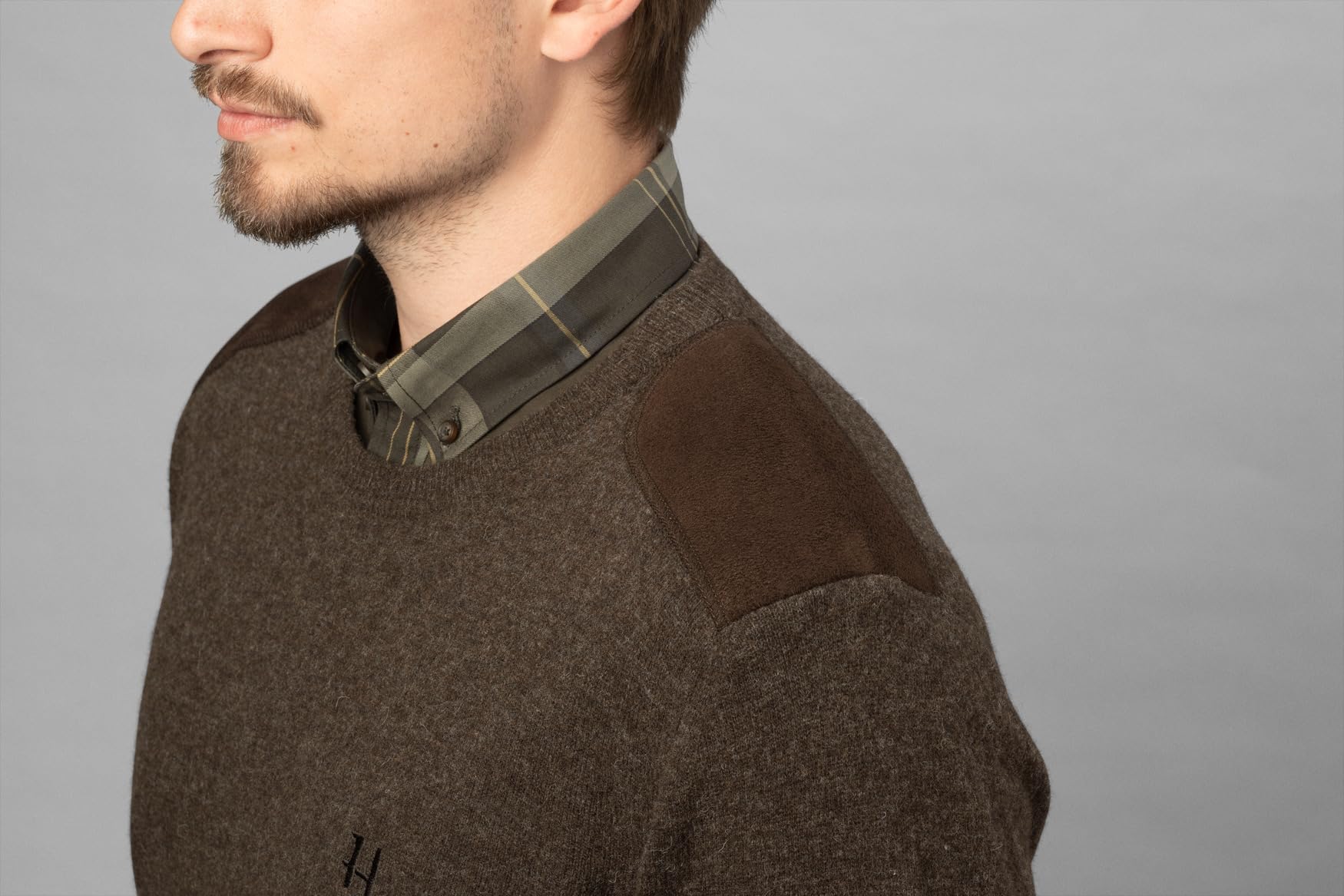 Härkila Arran Pullover Wolle mit Microsuede