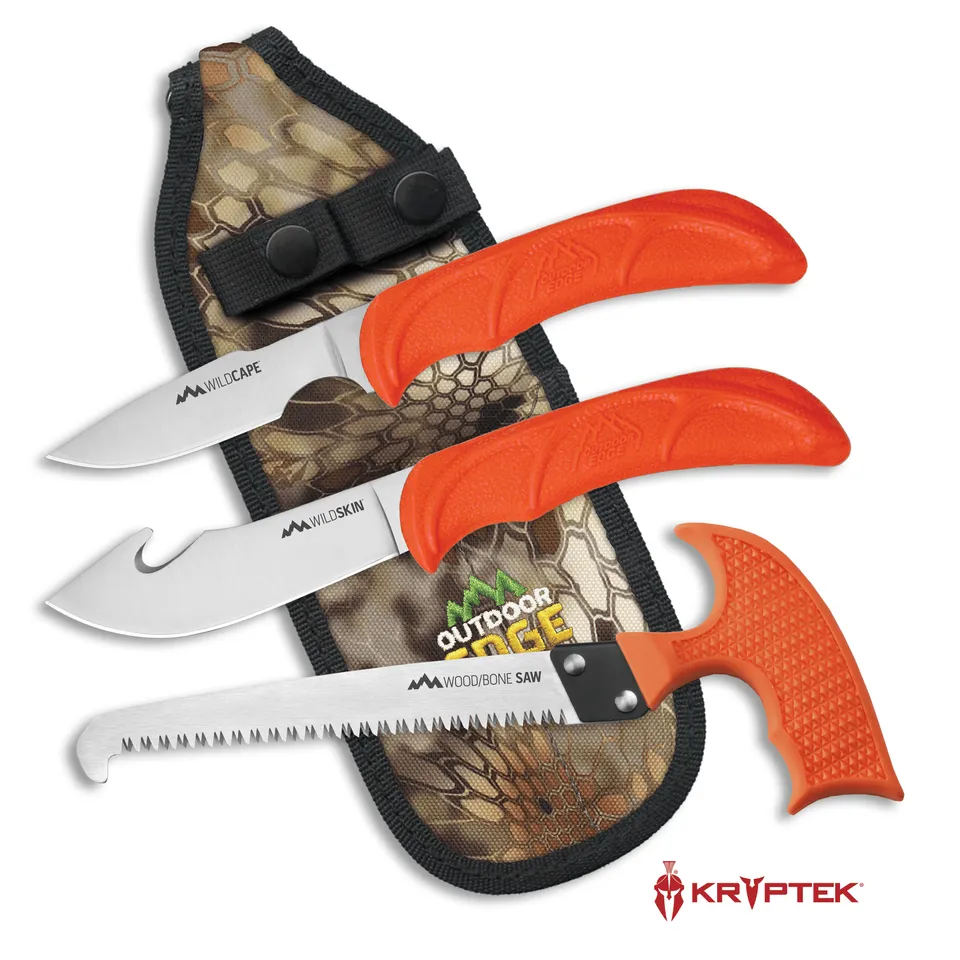 Outdoor Edge WildGuide Jagdmesser-Set 3-teilig mit Säge