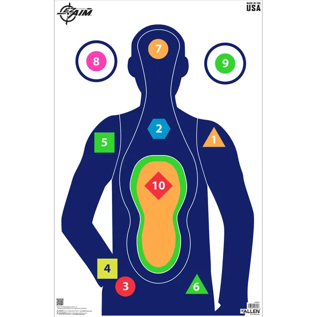 Allen EZ Aim Command Silhouette Zielscheibe 23x35 50 Stück groß