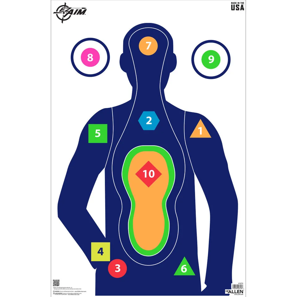 Allen EZ Aim Command Silhouette Zielscheibe 23x35 50 Stück groß