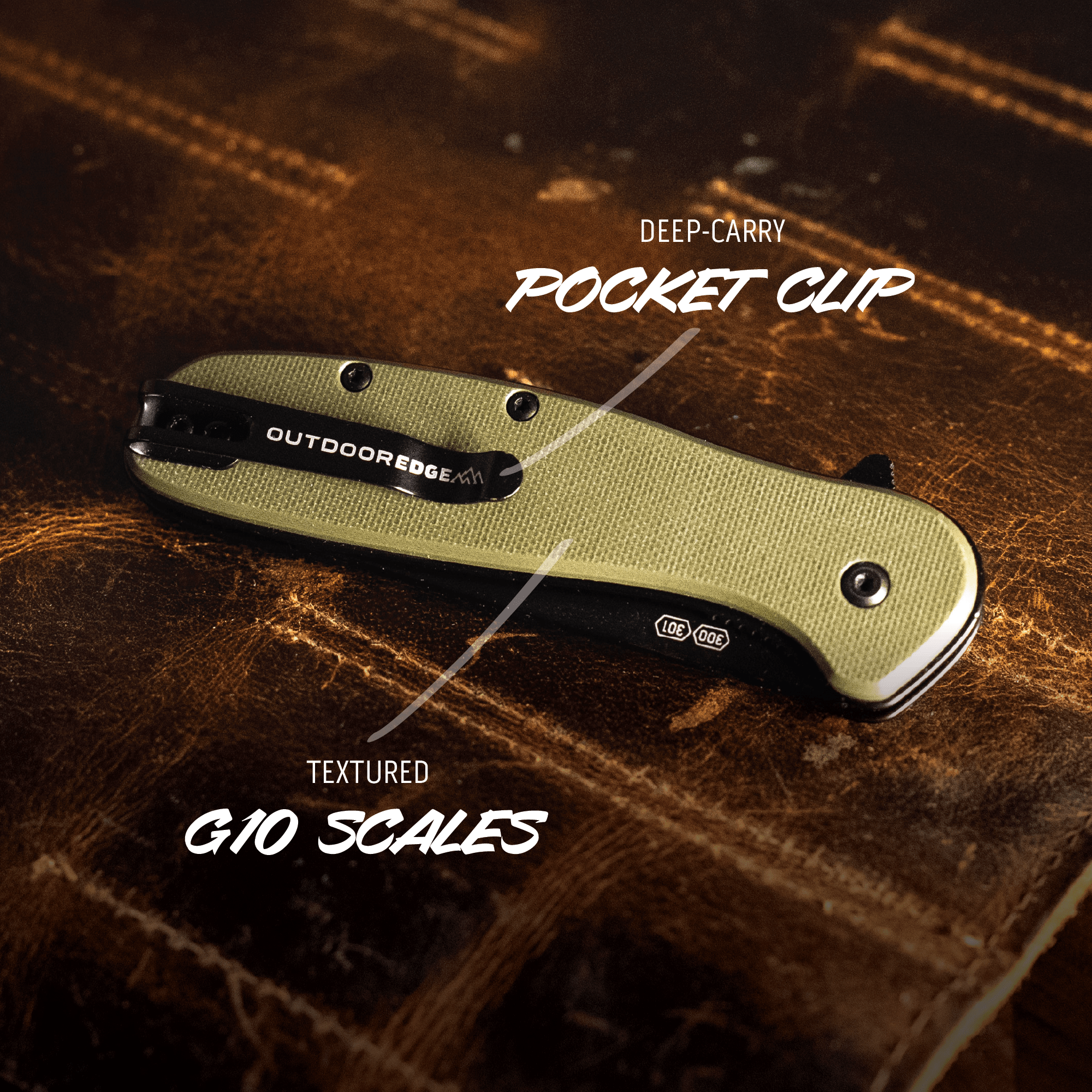 Outdoor Edge Razor VX2 Klappmesser Grün G10 3 Klingen