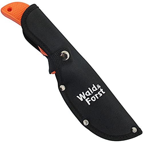 Wald & Forst Aufbrechmesser Signalorange mit Scheide