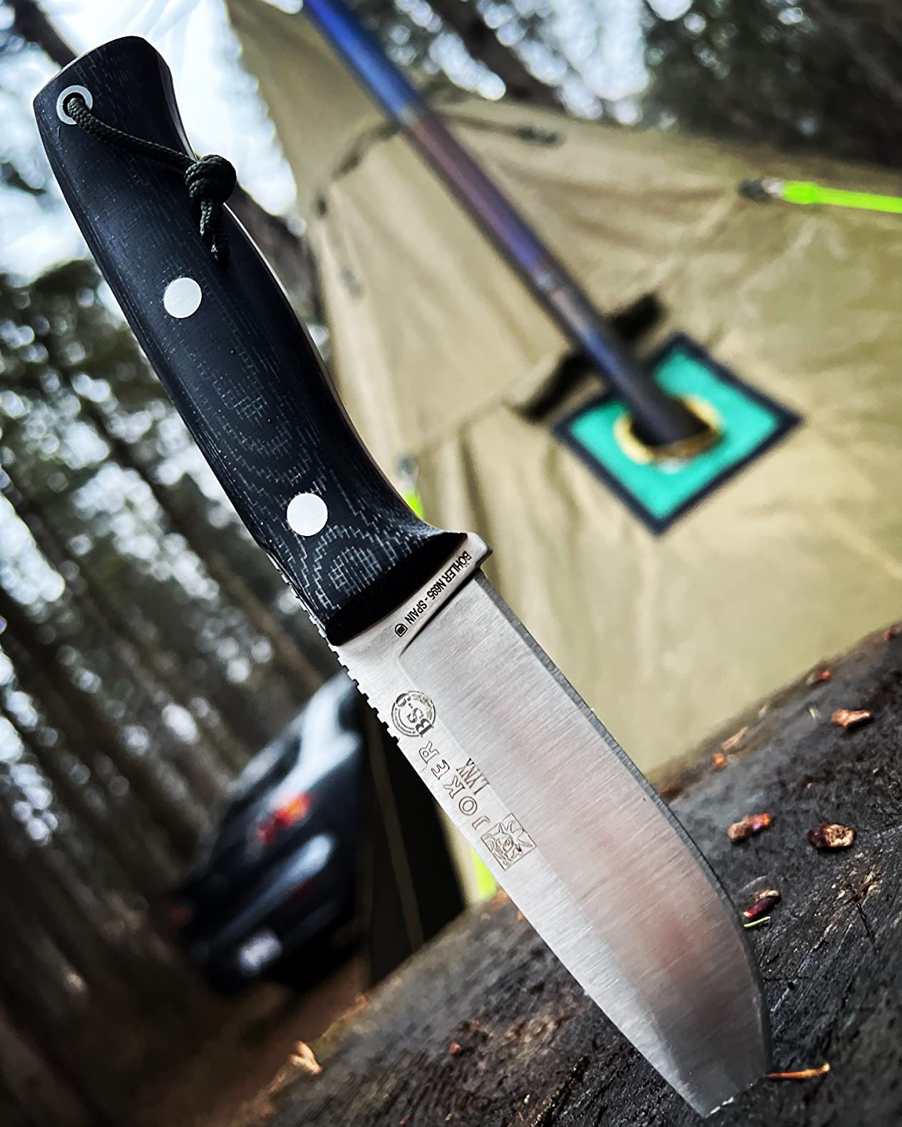 Joker Lynx 111 Bushcraftmesser schwarz Kydex