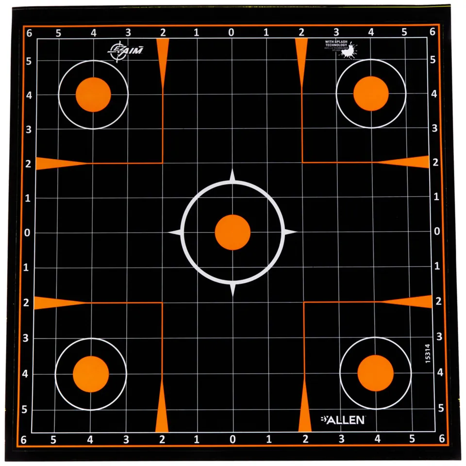 Allen Splash Sight-In Grid Einschießscheiben 5er-Pack reaktiv