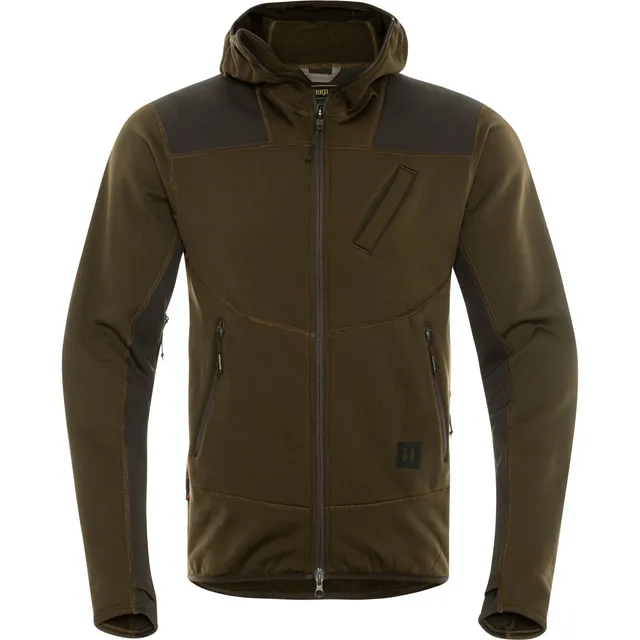 Härkila Deer Stalker Fleece-Hoodie Willow Green geräuscharm