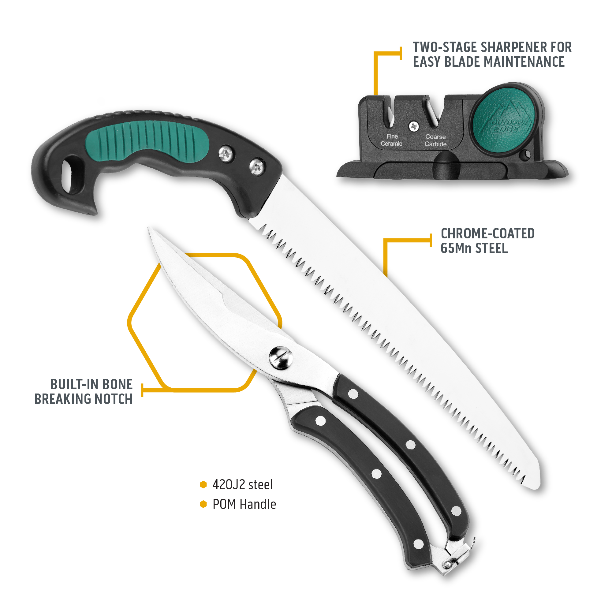Outdoor Edge GamePro Aufbrechset 10-teilig im Koffer