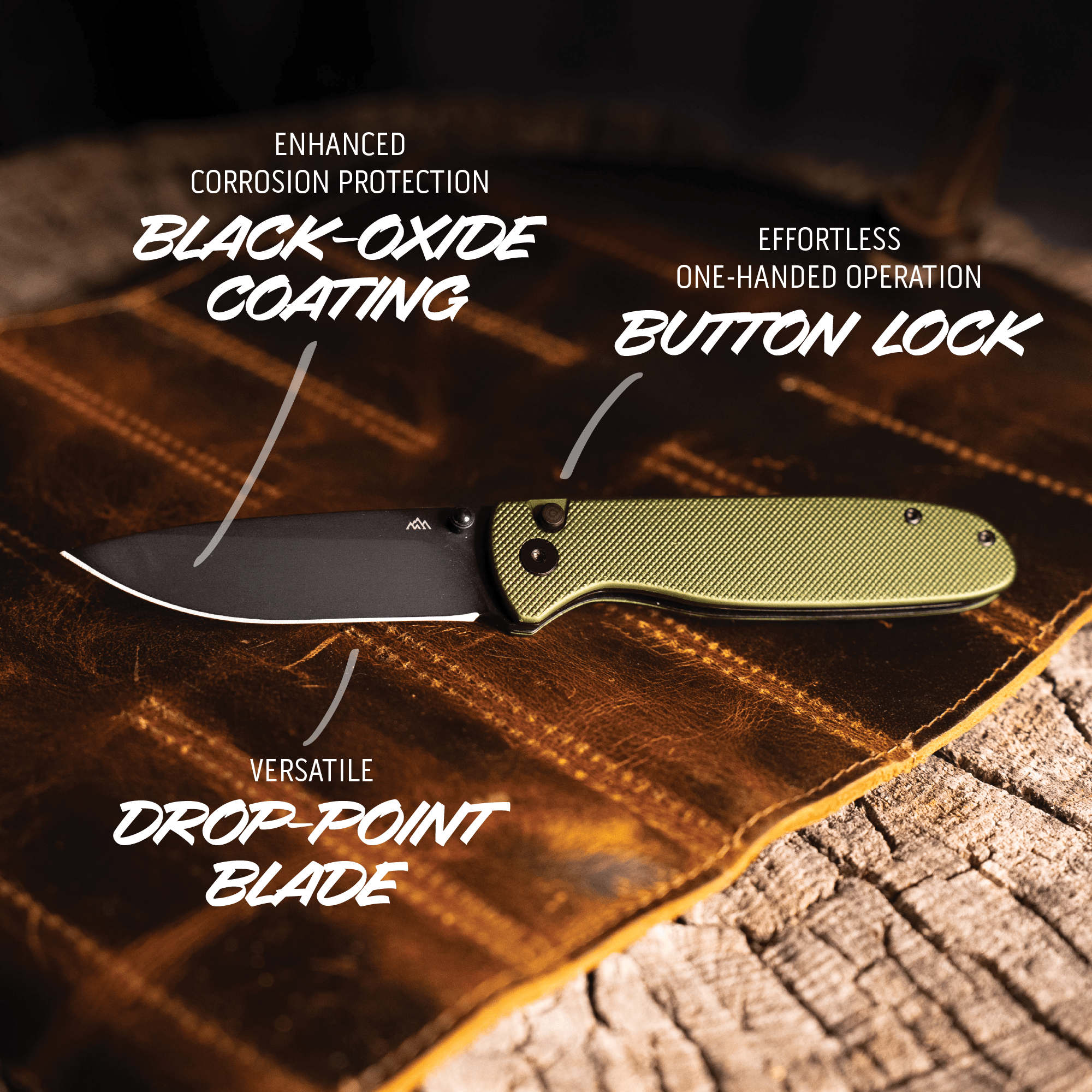 Outdoor Edge Dirk Taschenmesser 3,25" grün