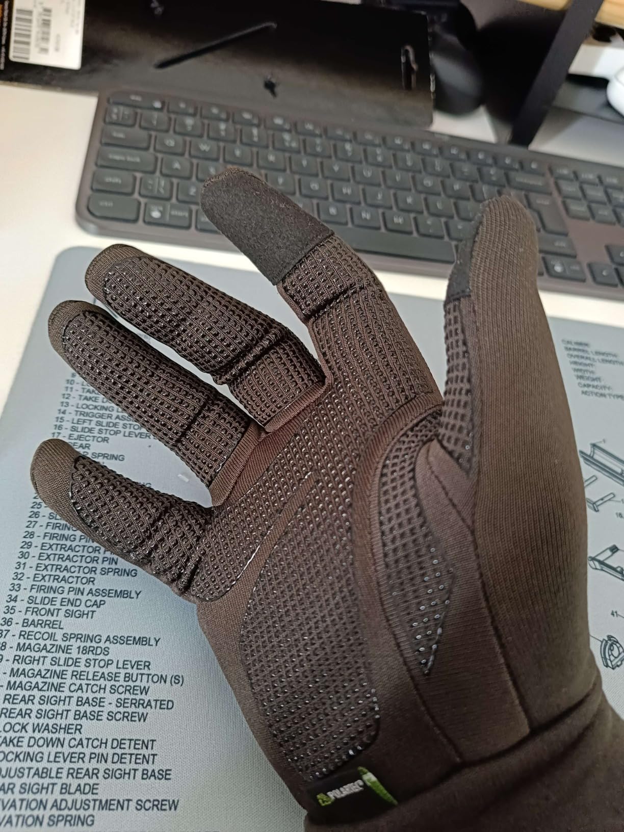 Härkila Power Stretch Handschuhe Willow Green griffsicher