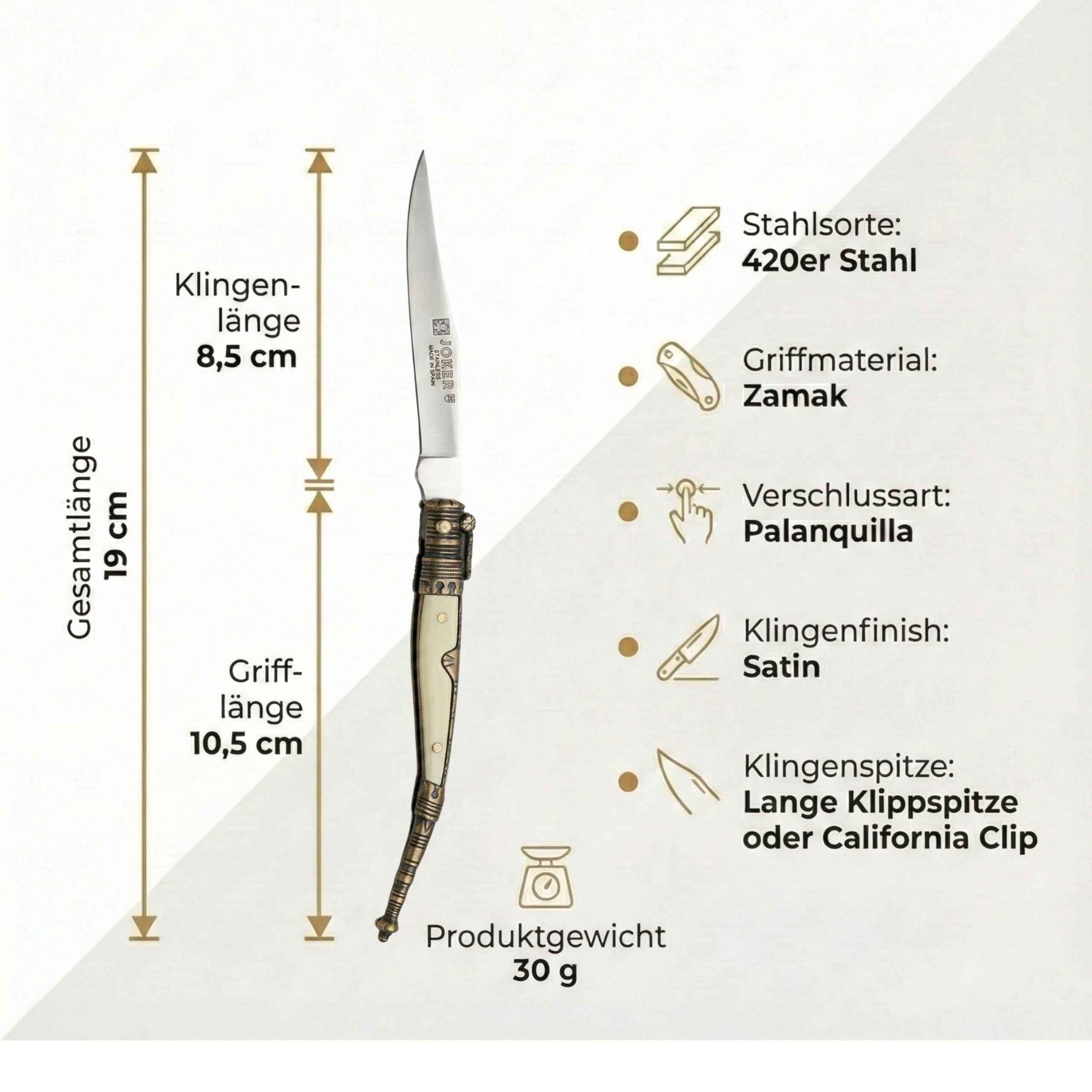 Joker N107D Taschenmesser Zamak 9 cm Klinge