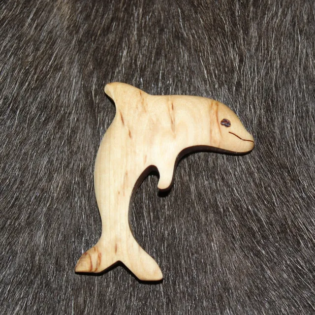 Wood Jewel 2147 Delfin Magnet Maserbirke