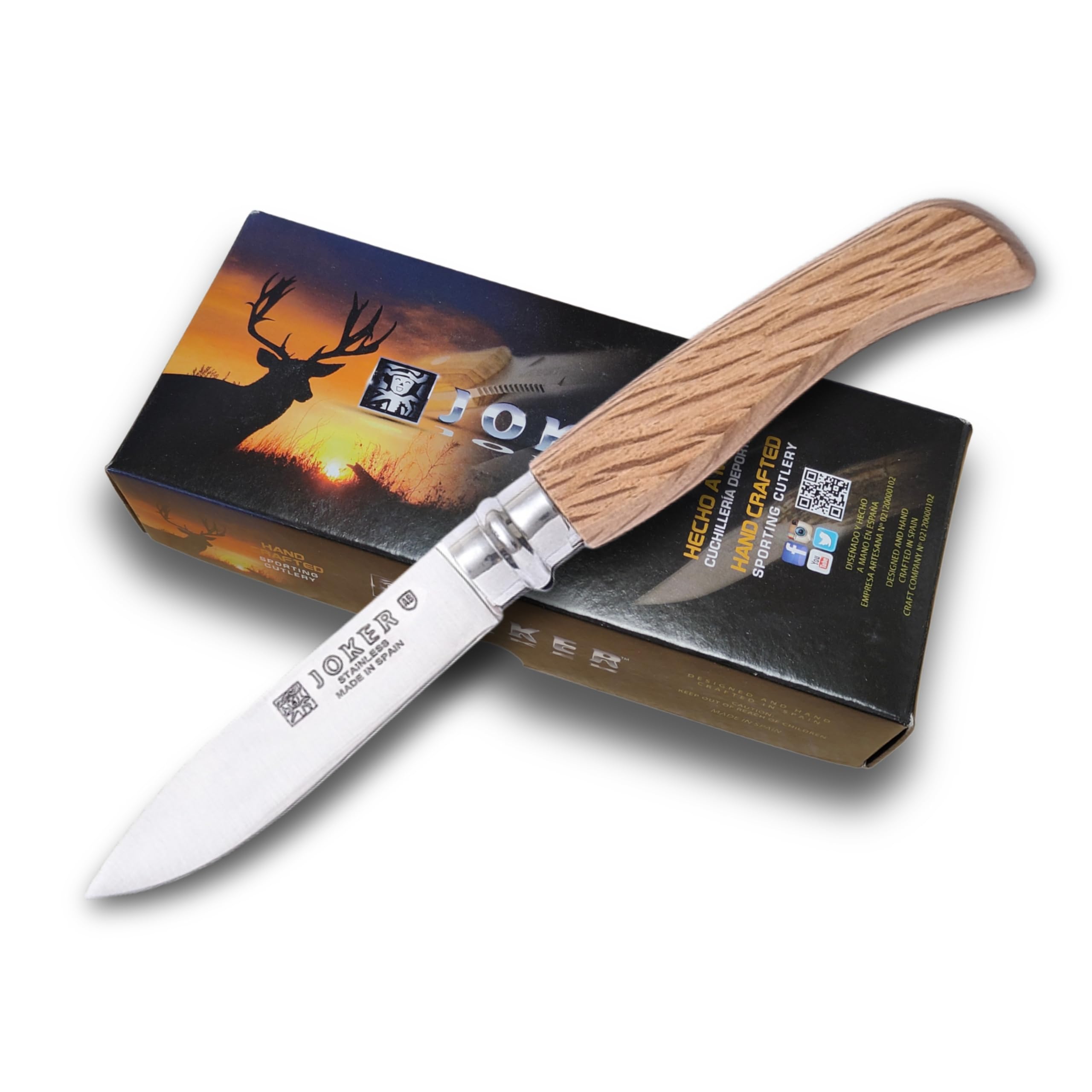 Joker NE23 Taschenmesser Eiche 8 cm Drehzwinge
