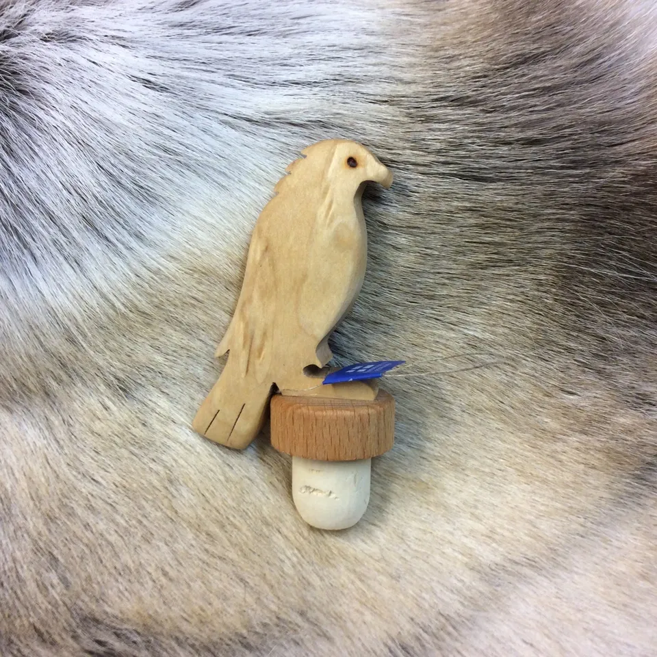 Wood Jewel Adler sitzend Flaschenverschluss Birke