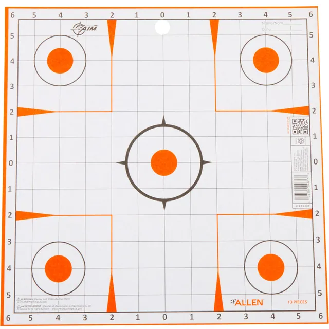 Allen EZ Aim Sight-In Grid Zielscheiben 12" 13er Pack