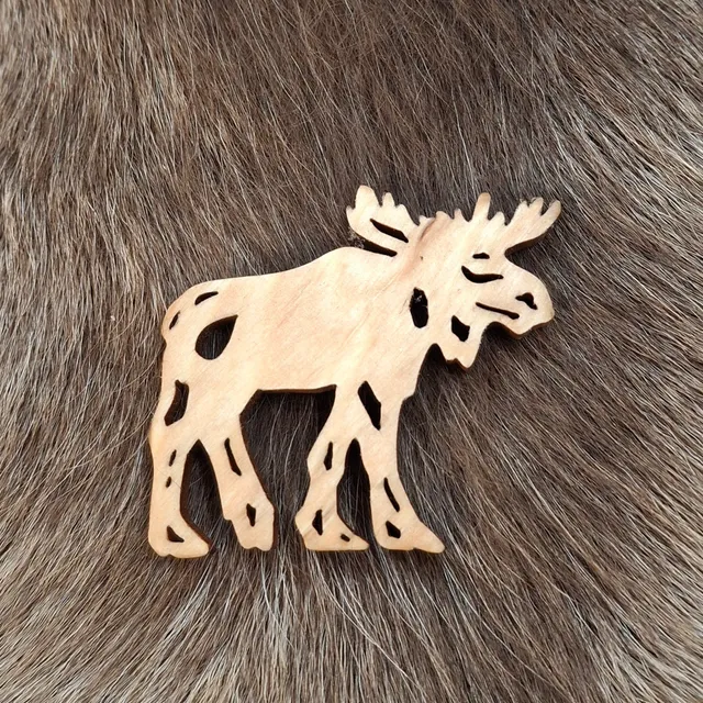 Wood Jewel 2113 Magnet Elch Maserbirke