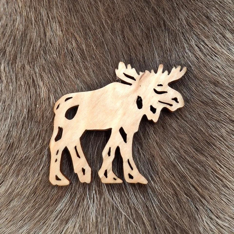 Wood Jewel 2113 Magnet Elch Maserbirke