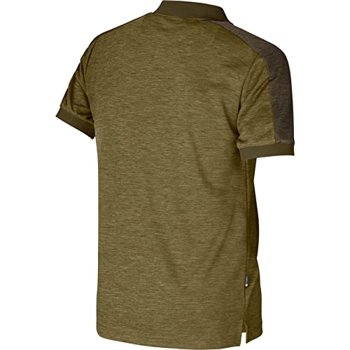 Härkila Tech Poloshirt Dark Olive/Willow Green 3XL geruchshemmend