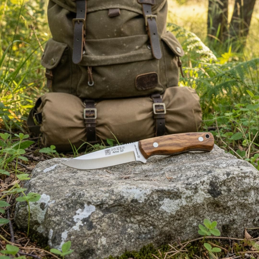 Joker Arrui CO60 Jagdmesser 10 cm Olivenholz