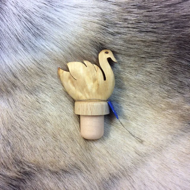 Wood Jewel Flaschenverschluss Schwan Maserbirke