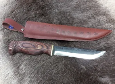 Wood Jewel Karhuleuku 23KLru Messer braun Kohlenstoffstahl