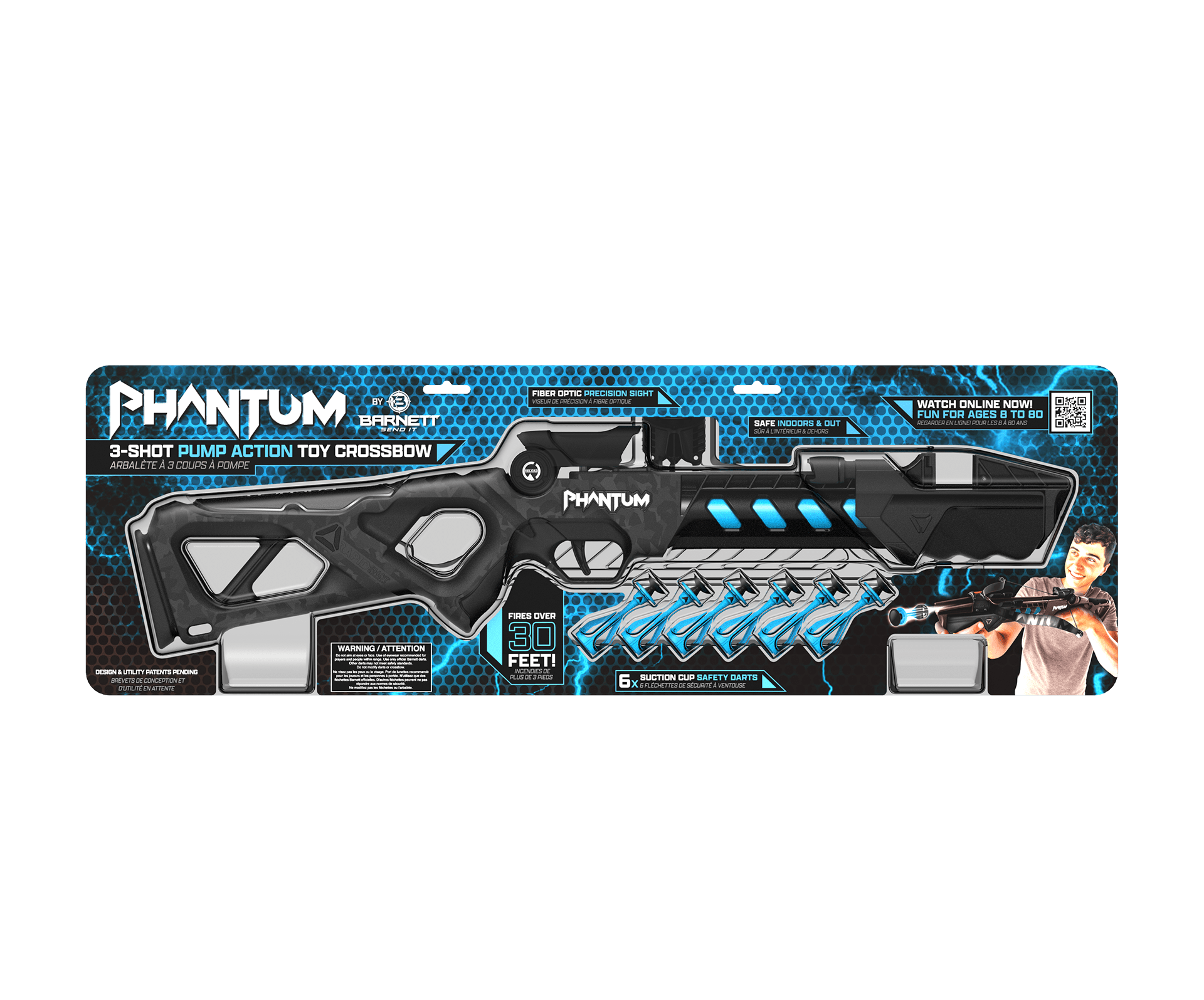 Barnett Phantom Spielzeugarmbrust Schwarz-Blau Saugnäpfe