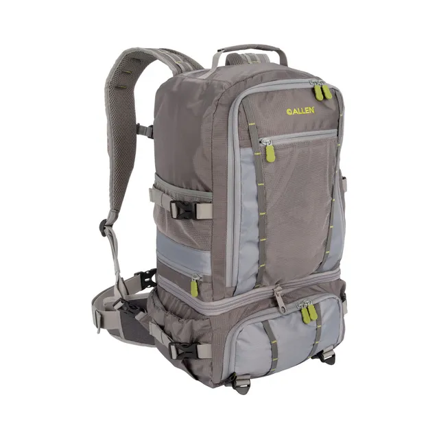 Allen Fryingpan River Angelrucksack 30 Liter Grau Lime 2in1