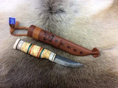 Wood Jewel 23VK Sateenkaaripuukko Schnitzmesser Rentierhorn 7,7 cm