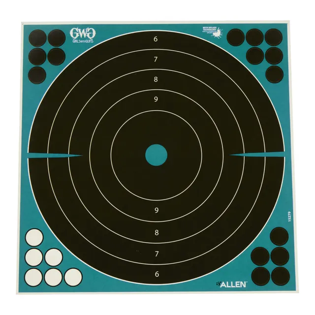 Girls With Guns Zielscheiben 12x12 5er Splatter Teal