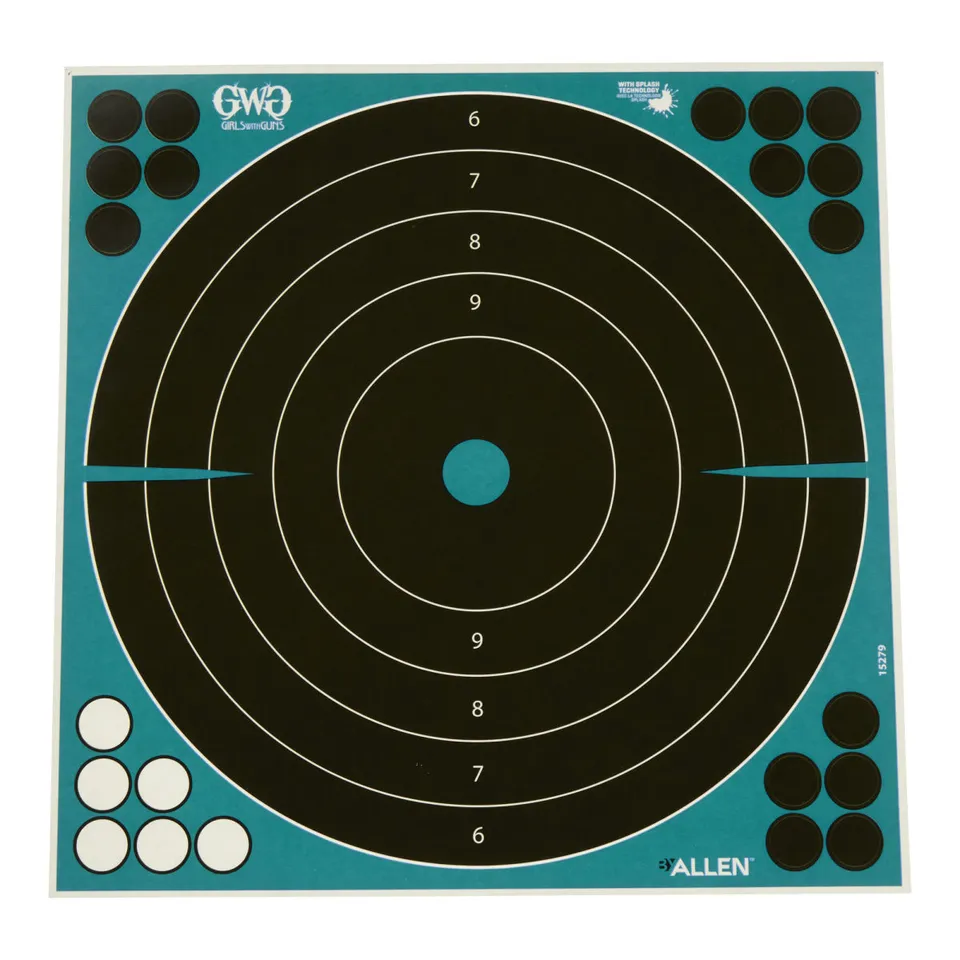 Girls With Guns Zielscheiben 12x12 5er Splatter Teal