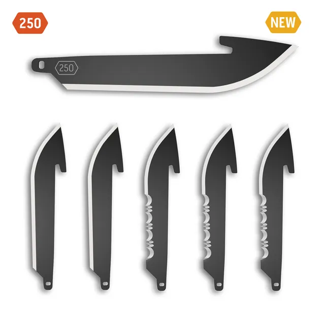 Outdoor Edge 250 Ersatzklingen 2.5 Zoll 6er Pack Combo
