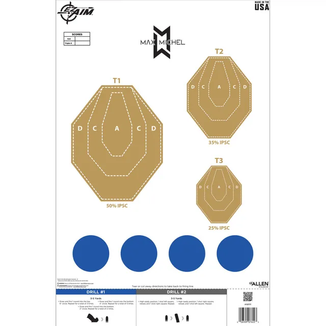 Allen EZ Aim Max Michel Schießscheibe 50er Pack