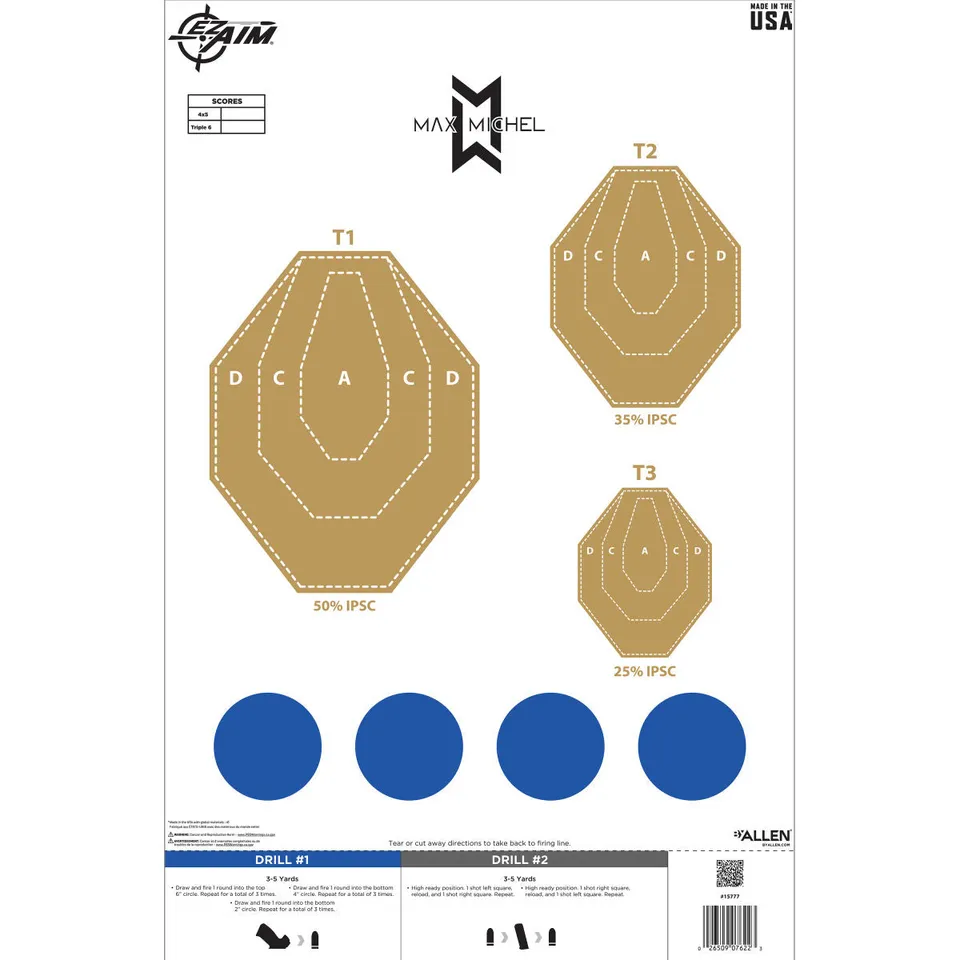 Allen EZ Aim Max Michel Schießscheibe 50er Pack