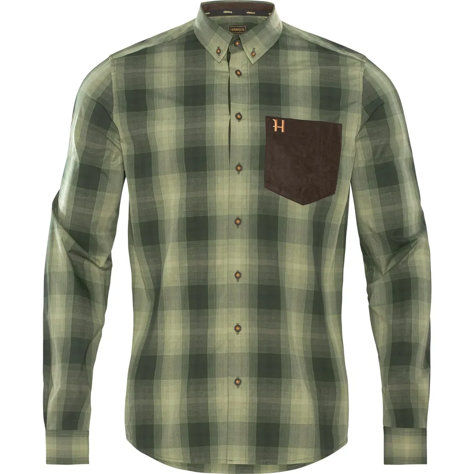 Härkila Akkan Hemd Duffel Green Karo Jagdhemd
