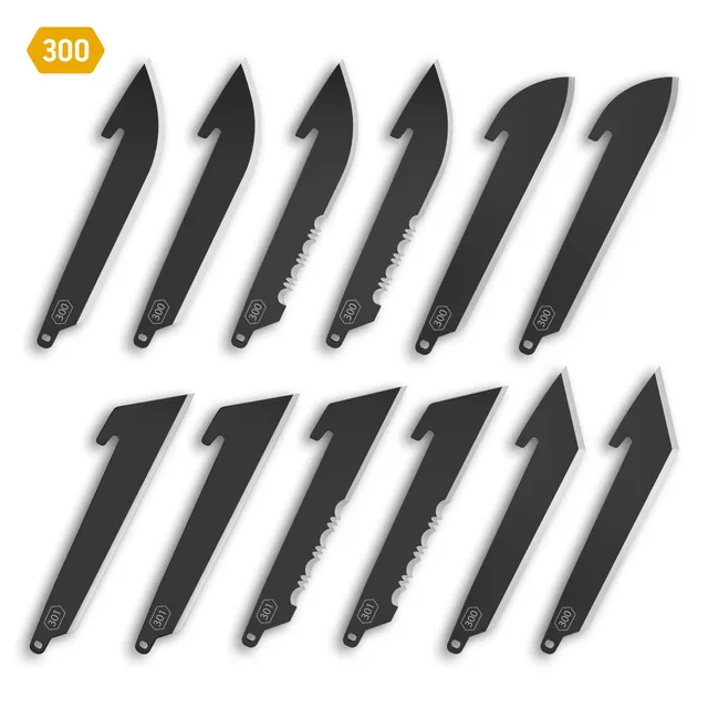 Outdoor Edge 300 Ersatzklingen 3.0 Zoll 12er Pack schwarz