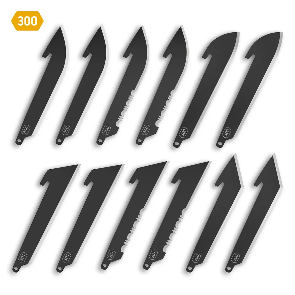 Outdoor Edge 300 Ersatzklingen 3.0 Zoll 12er Pack schwarz