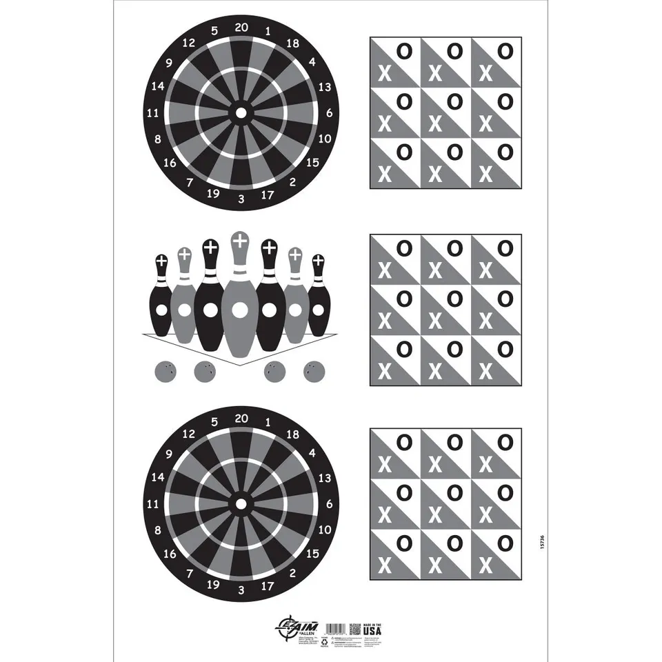 Allen EZ Aim 23x35 Zoll Schießscheibe Weiß Wellpappe