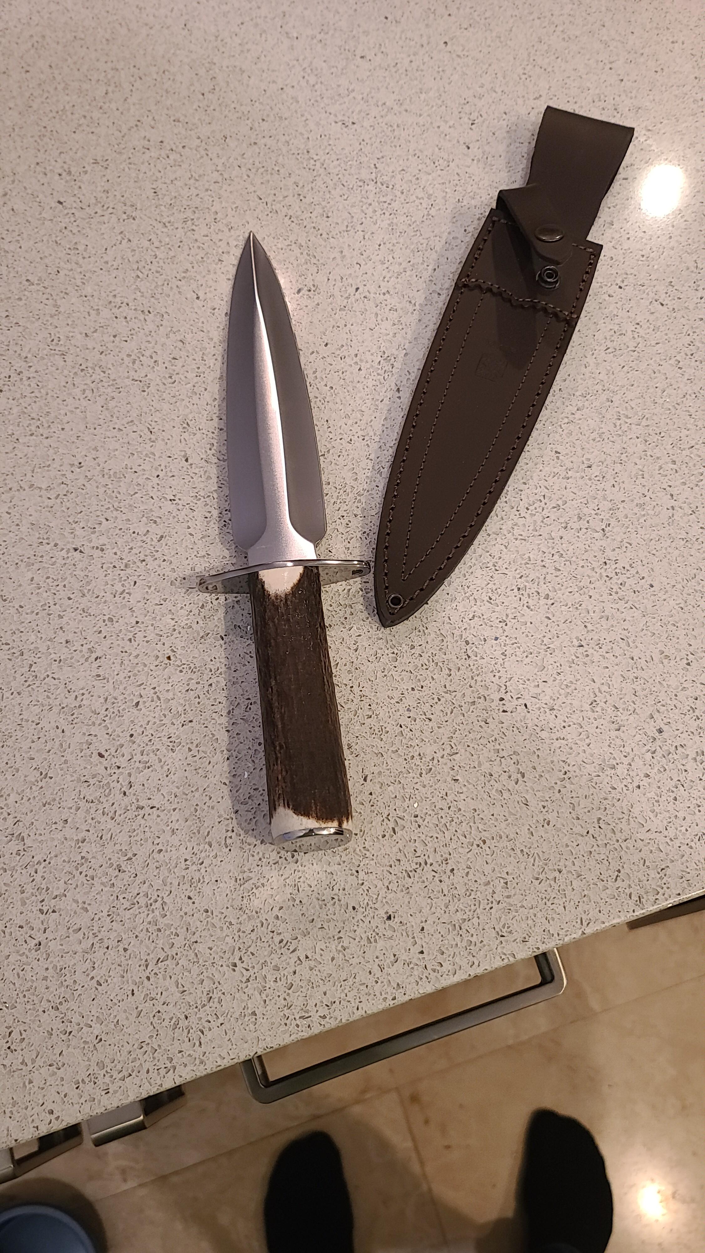 Joker Colmillo CC108 Jagdmesser Hirschhorn Lederscheide