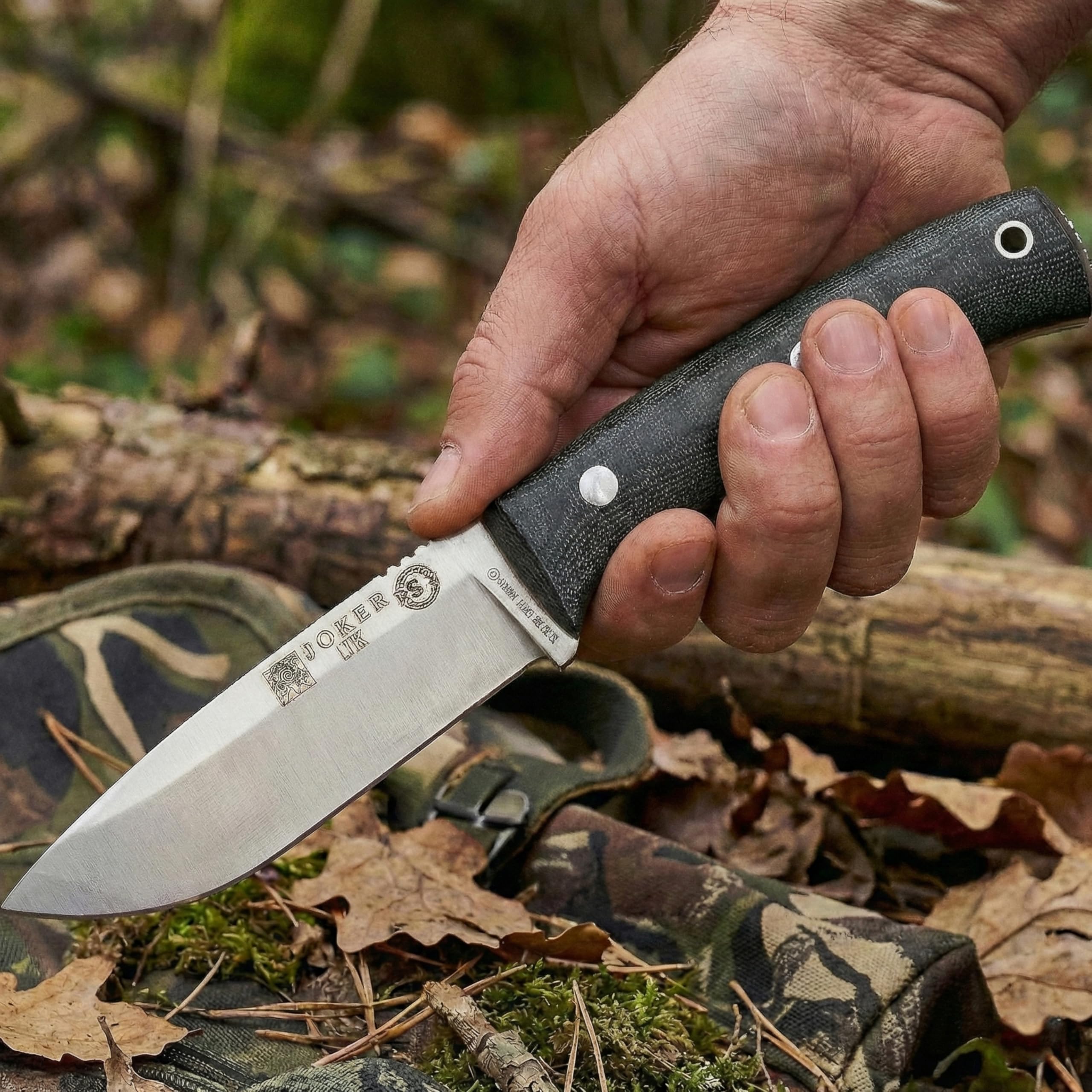 Joker Lynx 111 Bushcraftmesser schwarz Kydex