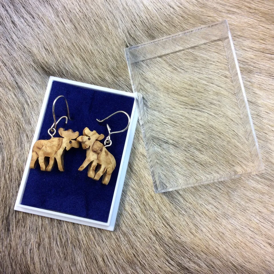 Wood Jewel Moose Ohrringe Birke Silberhaken