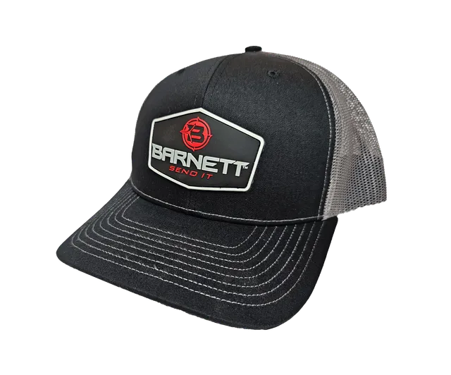 Barnett Logo Kappe Schwarz Snapback Mesh