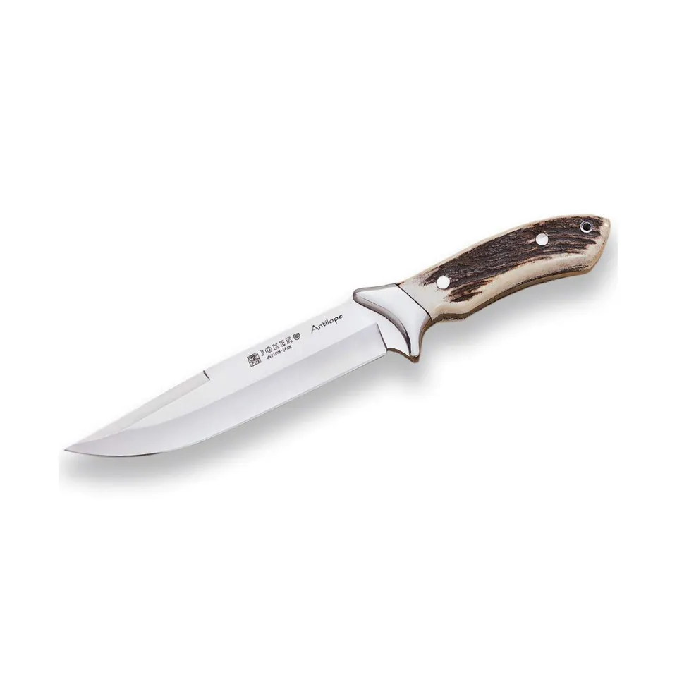 Joker Antílope CC02 Jagdmesser Hirschhorn Lederscheide