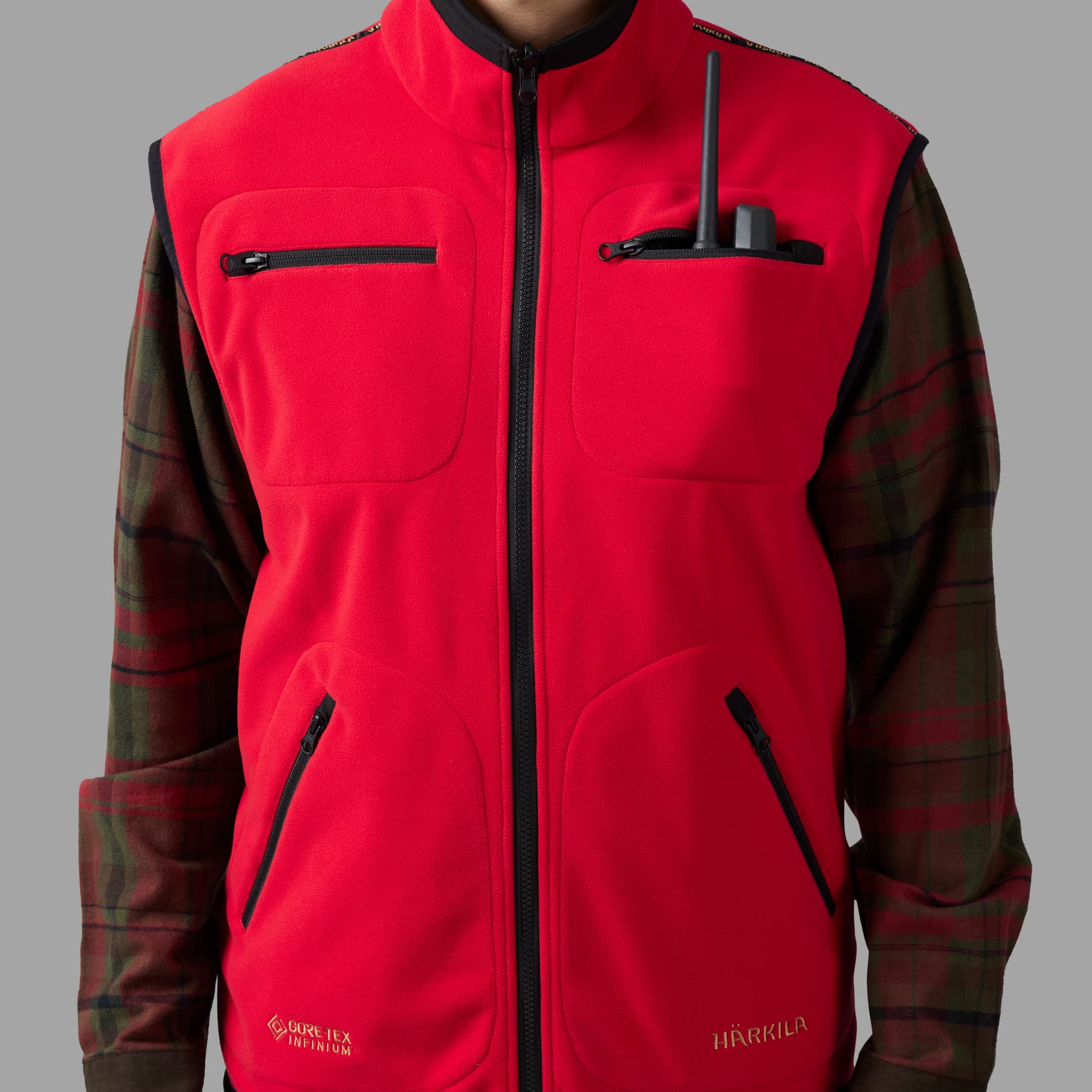 Härkila Kamko Fleece Weste XL braun/rot winddicht