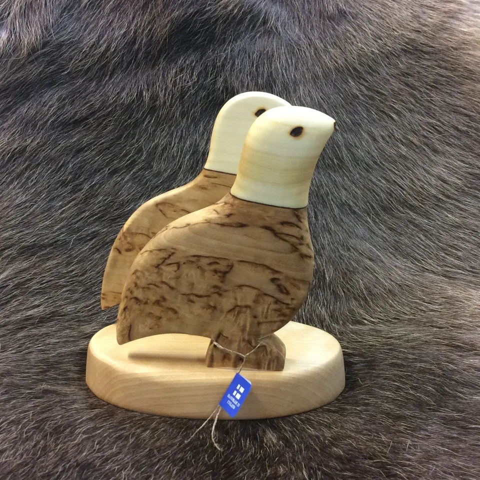 Wood Jewel Schneehuhn Serviettenhalter Maserbirke Frühling