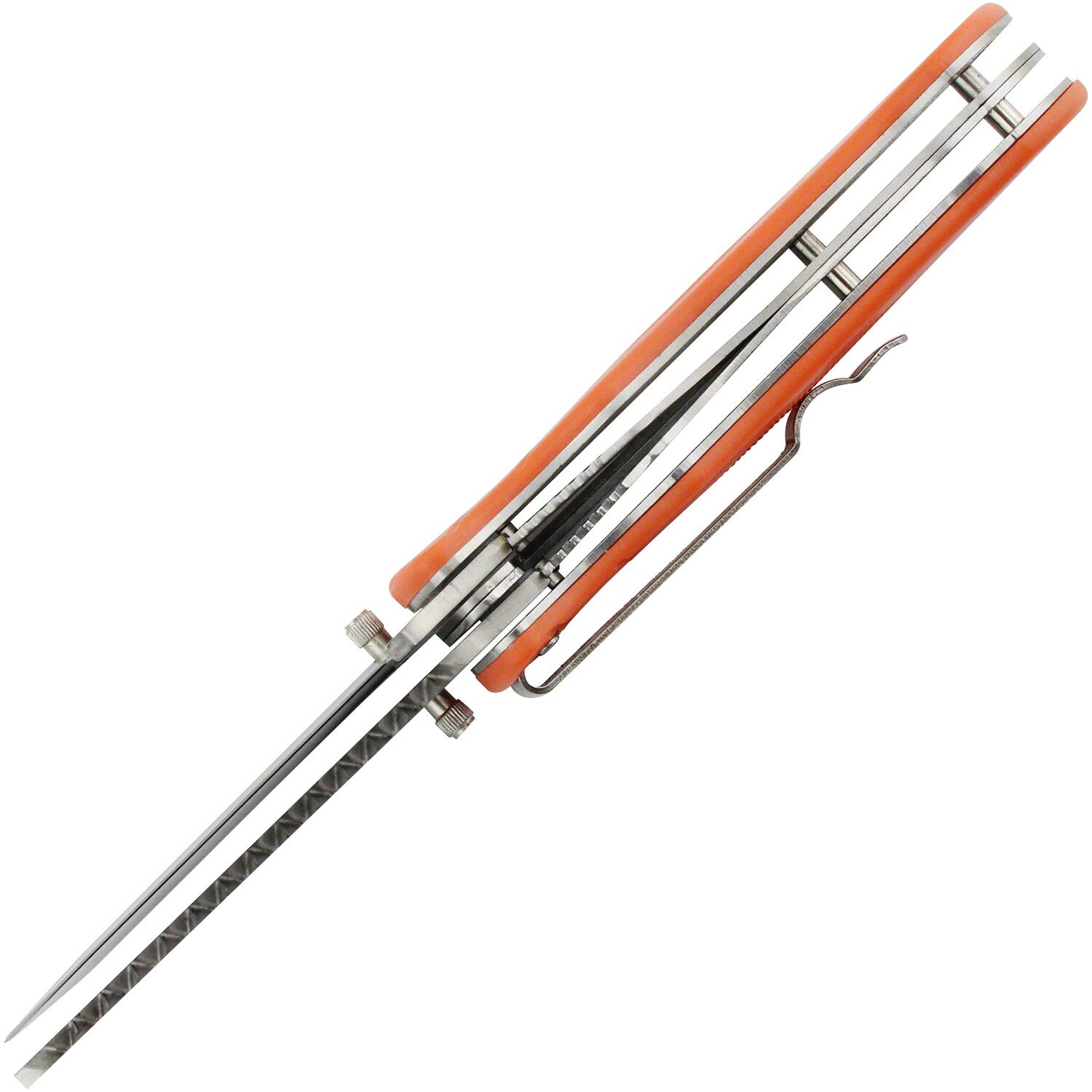Wald & Forst Einhand Jagdmesser Orange 8 cm Säge